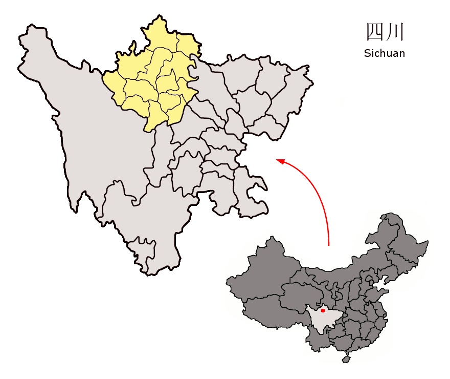 Map of Sichuan part of Amdo