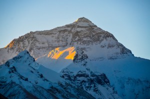 Sun rising on Everest  
